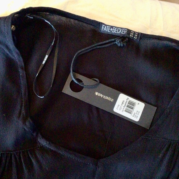 FATE + BECKER Sheer Black Blouse - Picture 6 of 7